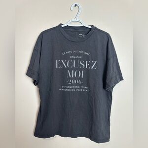 Aerie Size S Charcoal Graphic Tee
